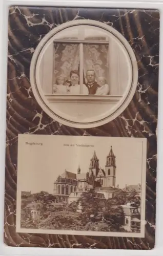 910755 AK Magdeburg - Dom mit Präsidialgarten, DRGM 10567 W. Ebert Leipzig