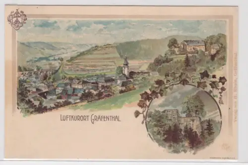 909973 Lithografie AK Luftkurort Gräfenthal - Verlag von H. Rhein 1902