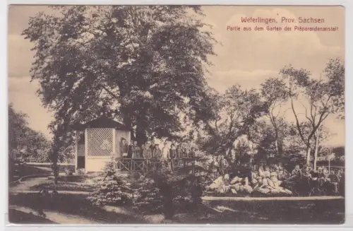 28979 AK Weferlingen Prov. Sachsen Partie aus dem Garten der Präparandenanstalt