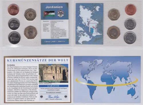 KMS Kursmünzensätze der Welt KMS 5 Münzen Jordanien Dinar im Blister (115735)