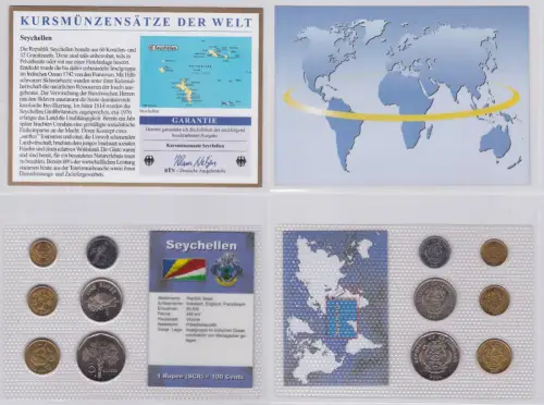 KMS Kursmünzensätze der Welt KMS 6 Münzen Seychellen Rupee im Blister (118197)