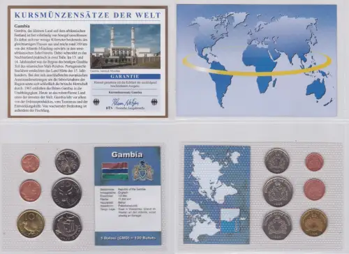 KMS Kursmünzensätze der Welt KMS 6 Münzen Gambia Dalasi im Blister (119446)