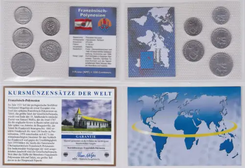 KMS Kursmünzensätze der Welt KMS 5 Münzen Französisch-Polynesien Franc (122902)
