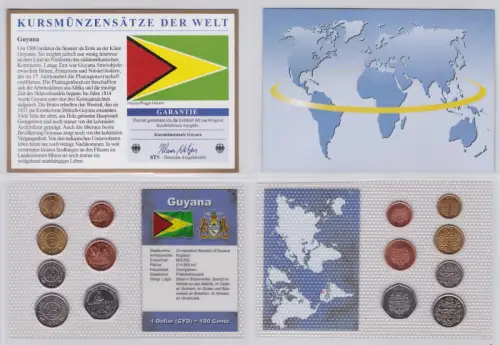 KMS Kursmünzensätze der Welt KMS 7 Münzen Guyana Dollar im Blister (129711)