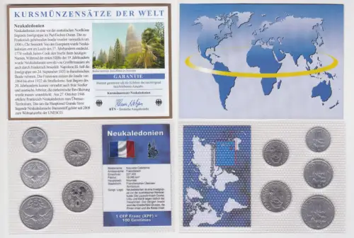 KMS Kursmünzensätze der Welt KMS 5 Münzen Neukaledonien im Blister (121934)
