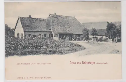 910781 Ak Gruss aus Boltenhagen - Eck-Westpahl Gast- und Logirhaus um 1900