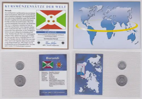 KMS Kursmünzensätze der Welt KMS 2 Münzen Burundi Franc im Blister (123134)
