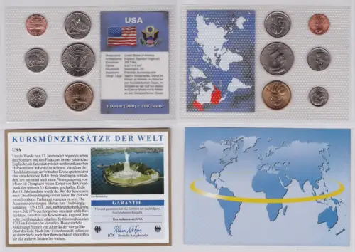 KMS Kursmünzensätze der Welt KMS 6 Münzen USA Dollar im Blister (125519)