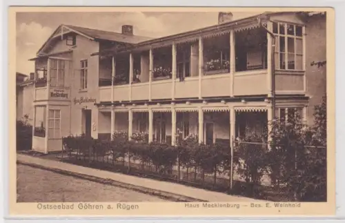 910662 Ak Ostseebad Göhren a. Rügen - Haus Mecklenburg Bes. E. Weinhold