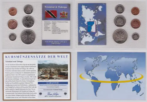 KMS Kursmünzensätze der Welt KMS 6 Münzen Trinidad & Tobago im Blister (129805)