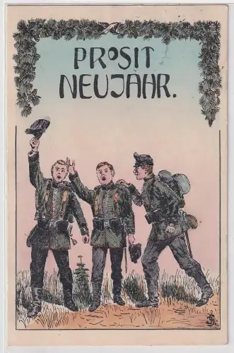 95328 Regiments Ak Prosit Neujahr Dresden Schützen Regiment Nr.108