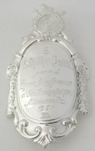 seltener Stocknagel 800er Silber Schützengesellschaft Altchemnitz 1927 (134555)