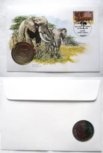 Numisbrief  100 Kwanza Tansania 1986 Elefanten  (144845)