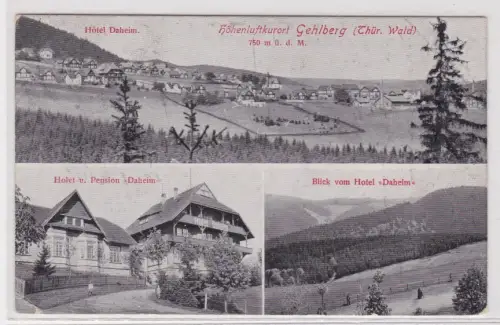 910661 Mehrbild Ak Luftkurort Gehlberg - Hotel Daheim, Totalansicht usw. 1920