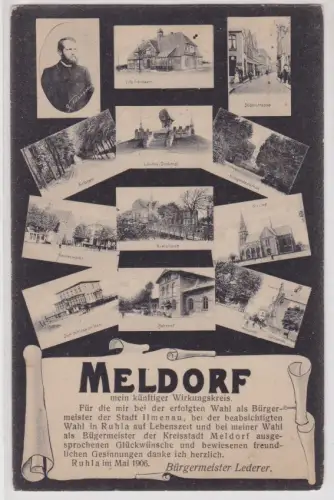910426 Ak Bürgermeisterwechsel Meldorf - neuer Bürgermeister Lederer 1906