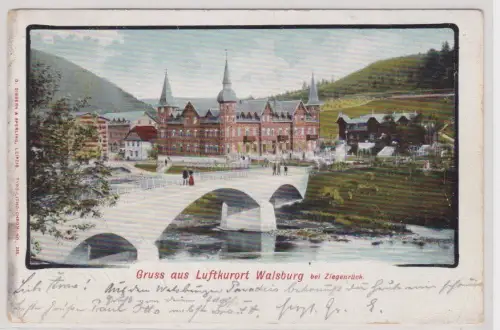 910431 Lithographie Ak Gruss aus Luftkurort Walsburg bei Ziegenrück 1902