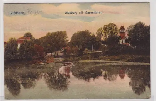 910386 Ak Lübtheen - Gipsberg mit Wasserturm 1914