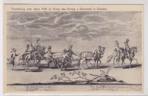 909788 Künstler Ak Dresden Triumphzug 1706 zu Ehren d. Königs v. Dänemark 1933