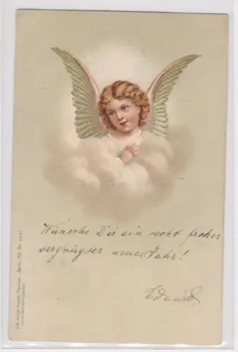 33321 AK Engel in Wolken - Lith-Artist. Anstalt München Serie 60 No. 19327