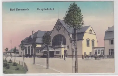 909386 Ak Bad Kreuznach - Partie am Hauptbahnhof um 1920