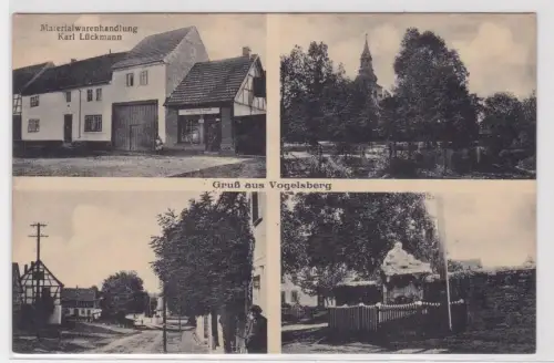 18839 Mehrbild Ak Gruß aus Vogelsberg Materialwarenhandlung usw. um 1920