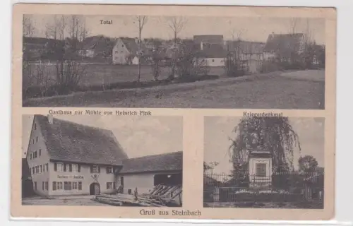 68978 Mehrbild Ak Gruß aus Steibach in Bayern Gasthaus, Kriegerdenkmal usw. 1942
