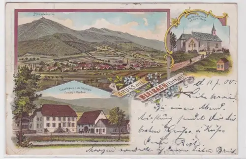 34982 Ak Lithographie Gruß aus Bleibach (Etzthal) Gasthaus zum Stollen usw. 1900