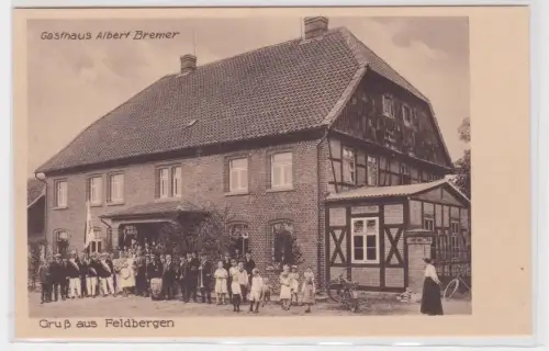 37091 Ak Gruß aus Feldbergen Gasthaus Albert Bremer um 1920