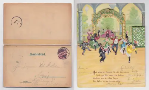 52600 Pop up Ak nach Magdeburg "Lebenslust" 1901