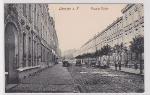 905019 Ak Rosslau an der Elbe Poetsch Strasse um 1910