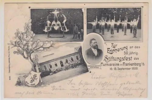 53368 Mehrbild Ak Zur Erinnerung an den Turnverein Frankenberg in Sa. 1899