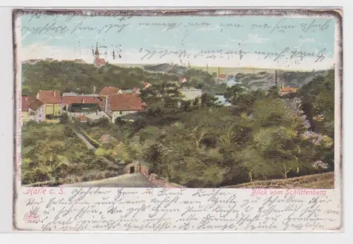 70246 Ak Halle a.S. Blick vom Schlittenberg. 1905
