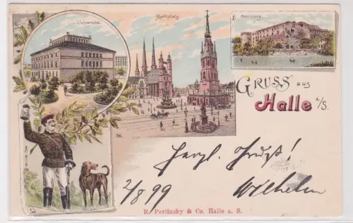 61235 Mehrbild Ak Gruss aus Halle a./ S.  02.08.1899