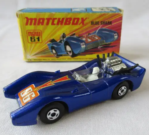 Matchbox Superfast Blue Shark Blauhai Nr. 61 Lesney Products 1971 OVP (167703)