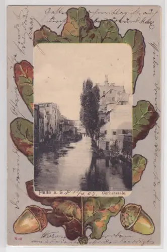 16745  Ak  Halle a. S..11.04.1903. Gerbersaale. 1903