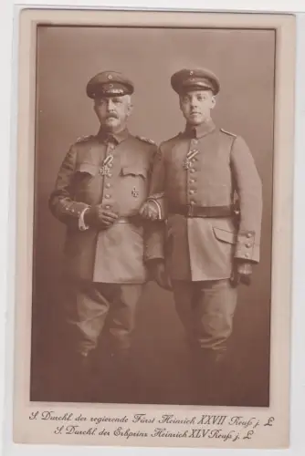 41471 Foto AK S. D. Fürst Heinrich XXVII & S. D. Erbprinz Heinrich XLV Reuss j.L