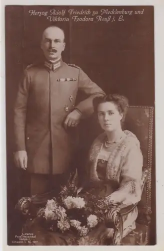 01120 Foto AK Herzog Adolf Friedrich zu Mecklenburg & Viktoria Feodora Reuß j.L.