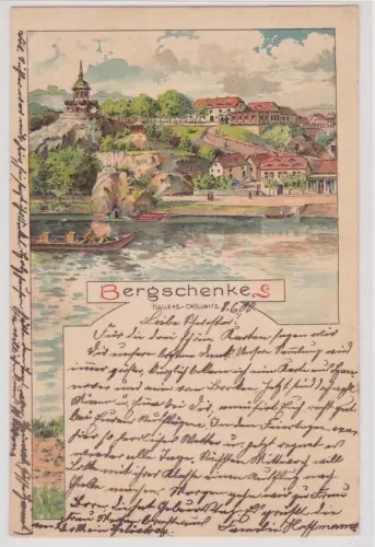 91247 Ak Bergschenkes in Halle an der Saale, Stadtteil Cröllwitz. 08.06.1900