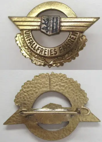 DDR Abzeichen VEB Kraftverkehr Dresden für unfallfreies Fahren in Gold (146286)