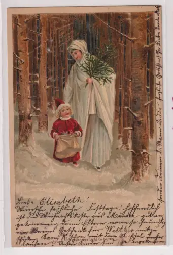 58117 Halt gegen das Licht Ak Fröhliche Weihnachten 1900