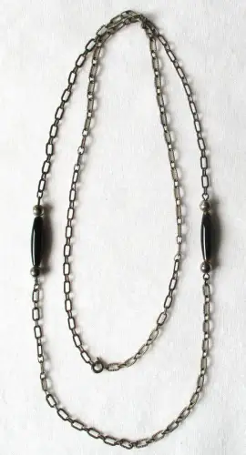 schöne lange Hals Kette Silber Länge 88 cm Gewicht 15,4 Gramm (119718)