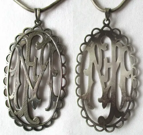 schöne Damen Hals Kette 925er Silber mit Anhänger 800er Silber (104168)