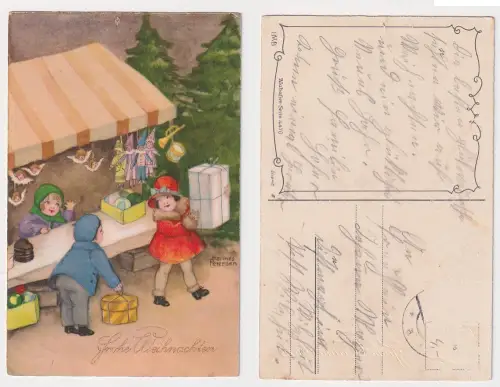 65312 Ak Frohe Weihnachten - Alabaster-Serie 4470 Hannes Petersen um 1910