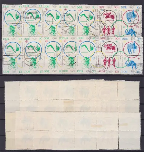 10xDDR 1964 Mi 1039-1044 gestempelt Sechserblock Olympische Sommerspiele /159278