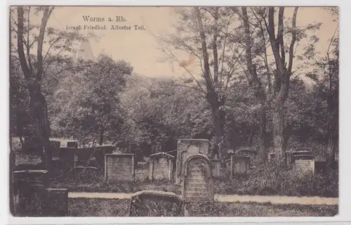 85067 Ak Worms am Rhein Israelischer Friedhof Aältester Teil um 1920