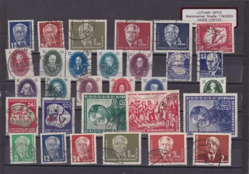 DDR Briefmarken Sammlung 1948-53 Mi Wert 602 EUR gestempelt (155600)