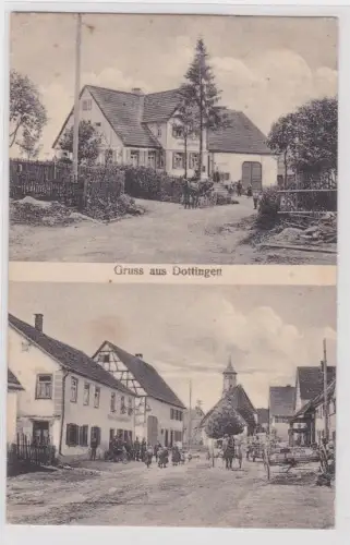 15921 Mehrbild Ak Gruß aus Dottingen Gasthaus zum Hirsch usw. 1917