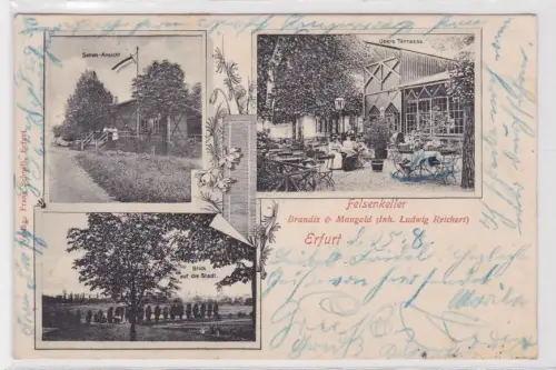 34876 Mehrbild Ak Erfurt Felsenkeller Brandis & Mangold 1901