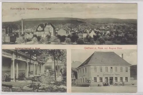 15511 Mehrbild Ak Rohrbach bei Heidelberg Gasthaus zur Rose usw. 1917