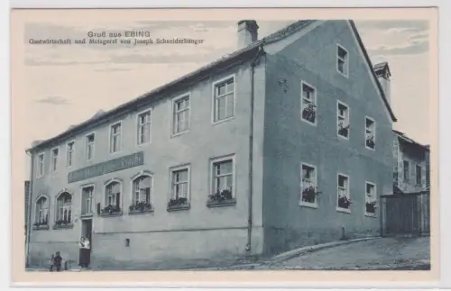 59556 Ak Gruß aus Ebing Gastwirtschaft und Metzgerei um 1930